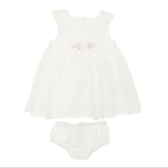 NWT Mayoral White Swiss Dot Infant Dress - Picture 4 of 6